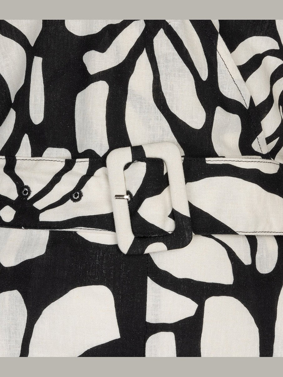 HS26.28209 Jumpsuit Print Zwart Wit - Castelijn mode