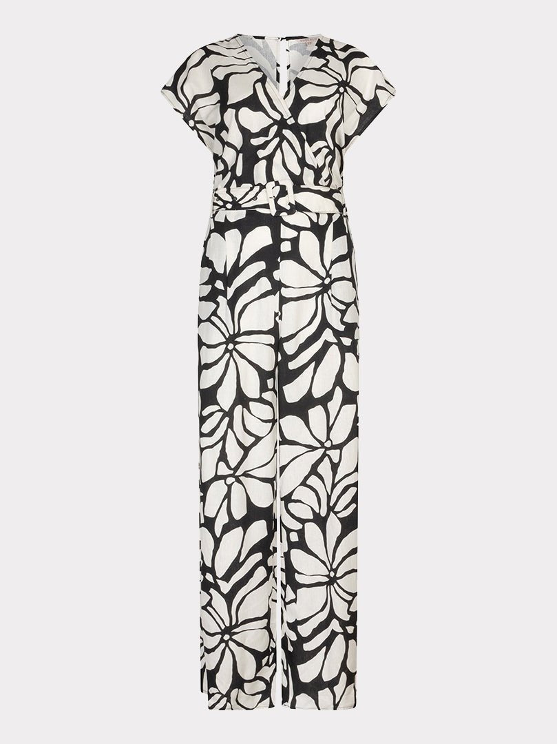 HS26.28209 Jumpsuit Print Zwart Wit - Castelijn mode