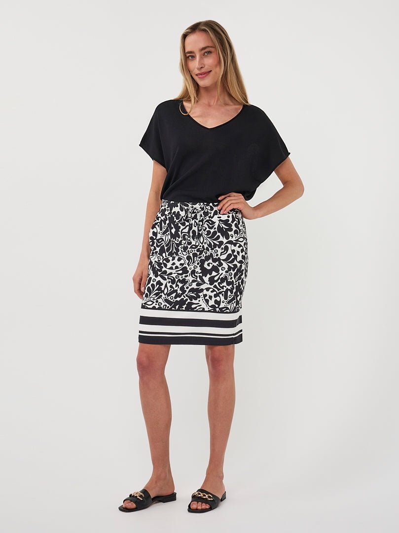 HS26.30203 Rok Print Zwart/Wit - Castelijn mode