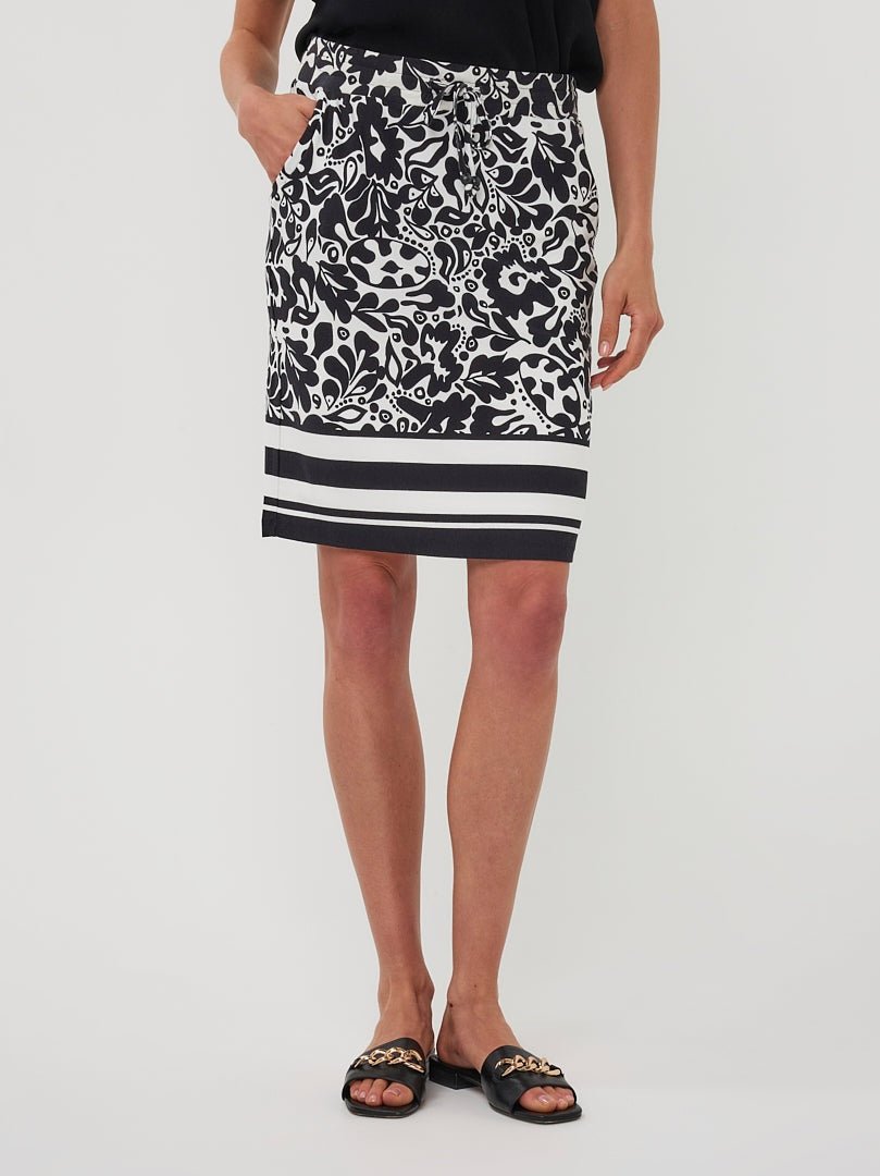 HS26.30203 Rok Print Zwart/Wit - Castelijn mode