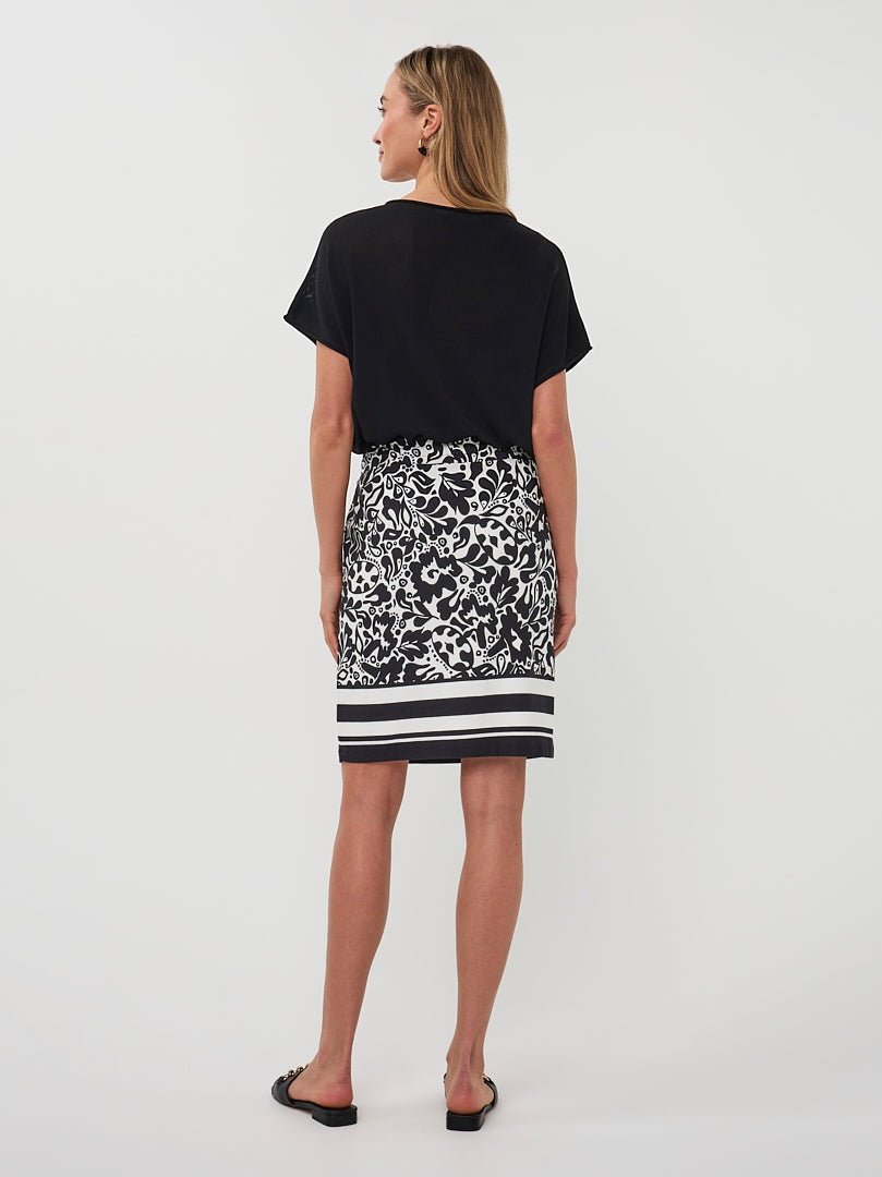 HS26.30203 Rok Print Zwart/Wit - Castelijn mode