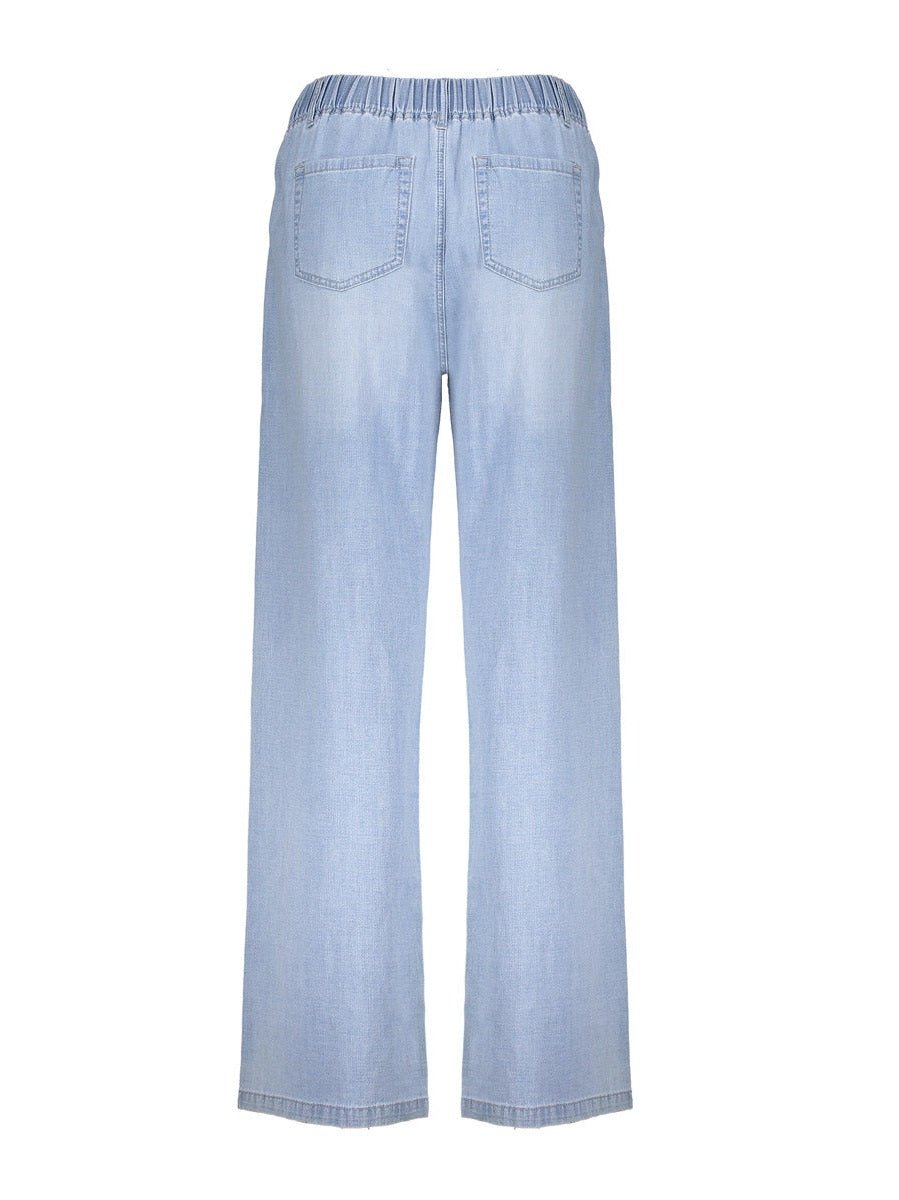 Jeans Linnenmix Wide Fit - Castelijn mode