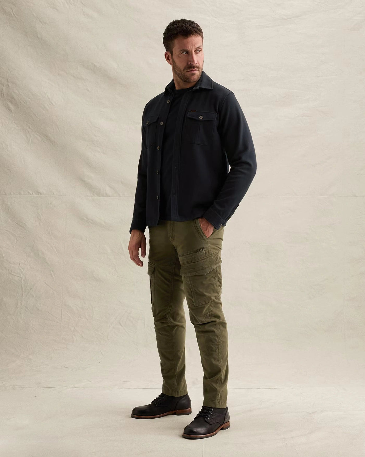Jones Overshirt Twill Donkerblauw - Castelijn mode