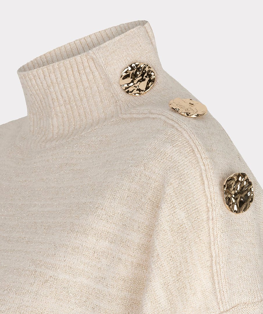 Jurk Melange Lurex Beige - Castelijn mode