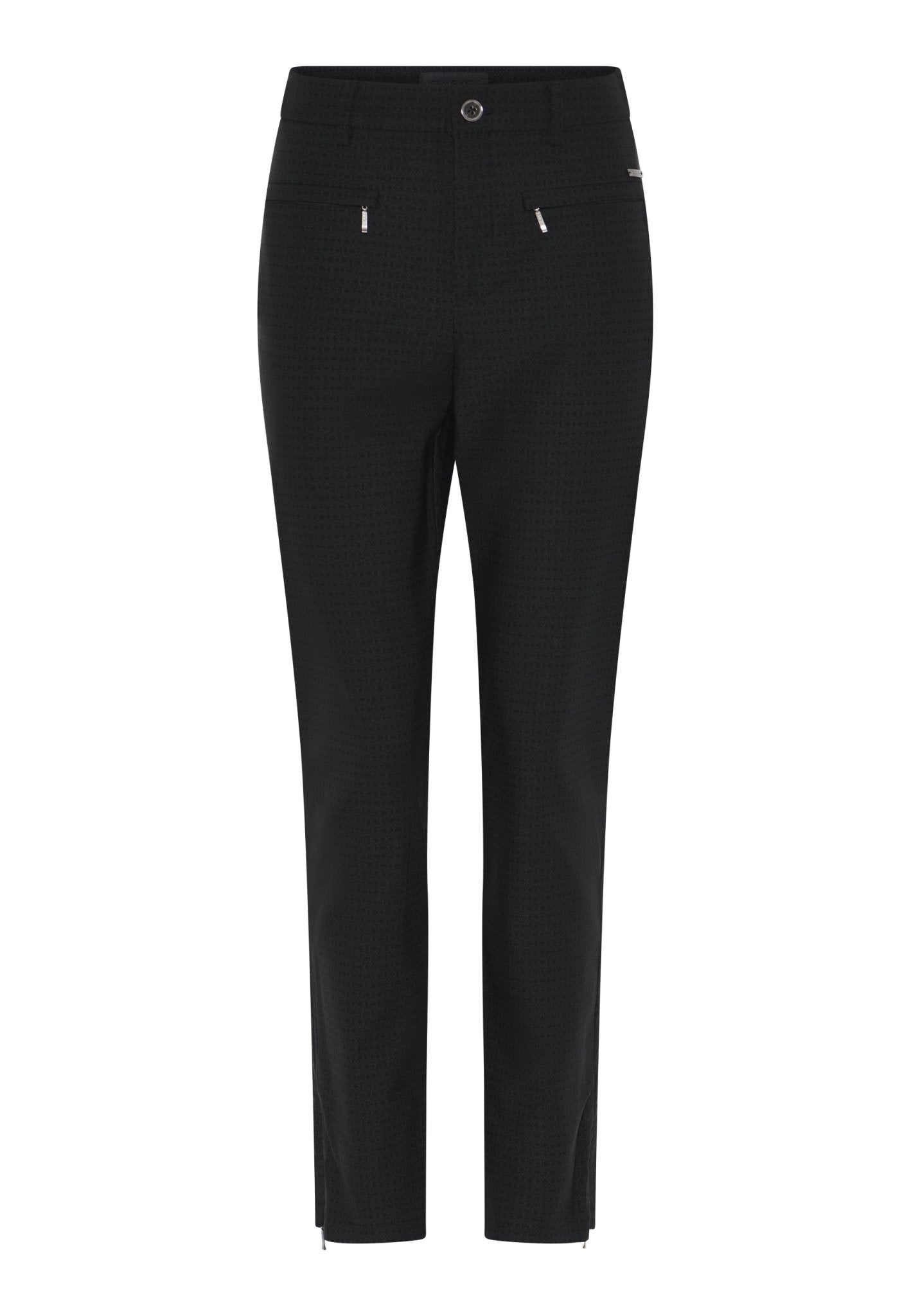 Lina Jacquard Broek Zwart - Castelijn mode