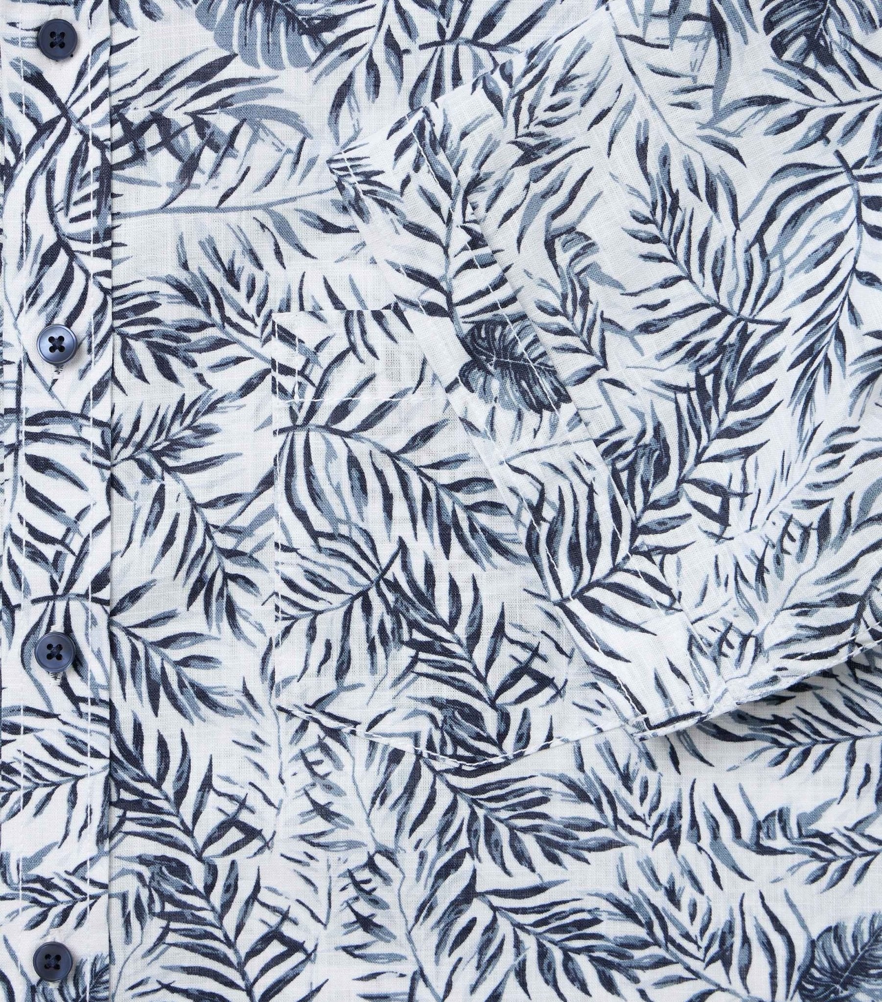 Overhemd Korte Mouw Blauw Print - Castelijn mode