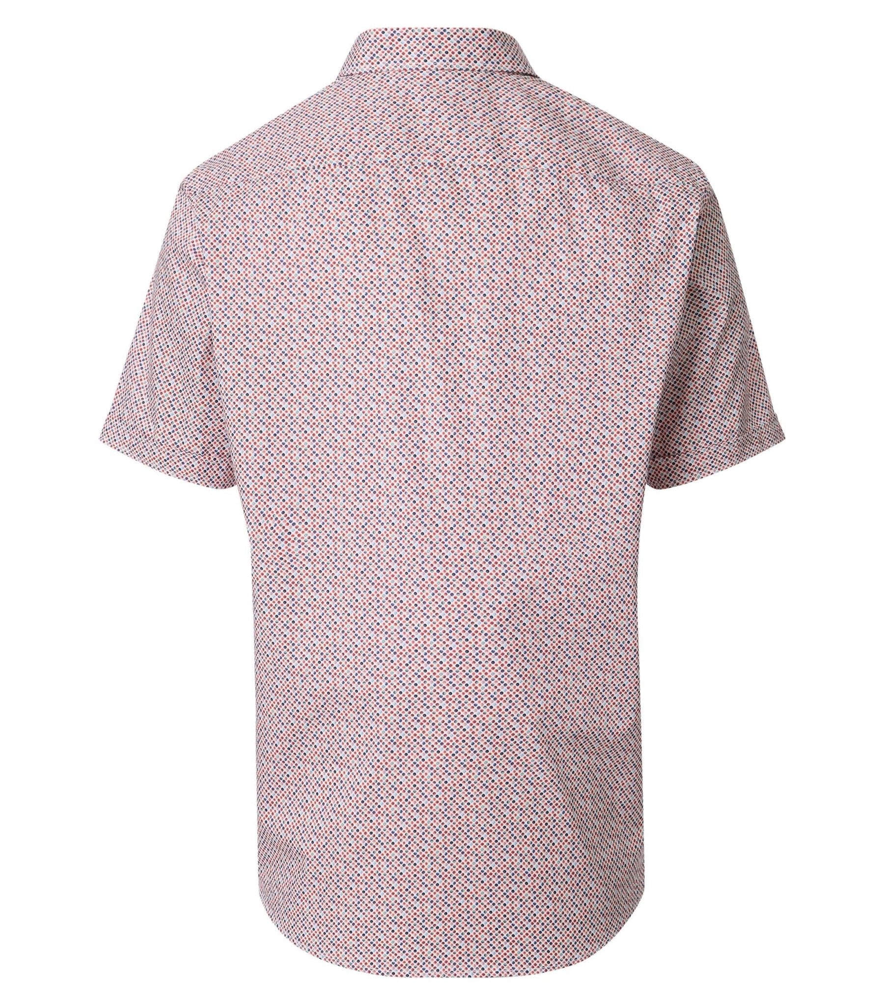 Overhemd Korte Mouw Rood Print - Castelijn mode