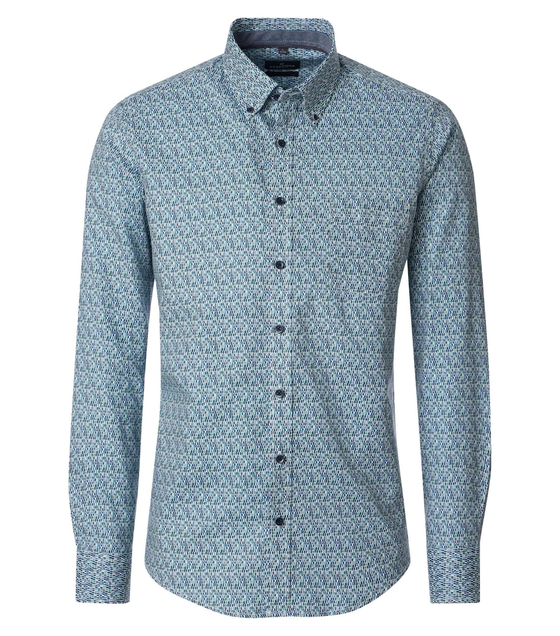 Overhemd Print Blauw - Castelijn mode