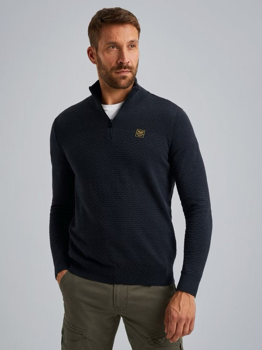 PKW2510301 - 5281 trui met halve rits - Castelijn mode