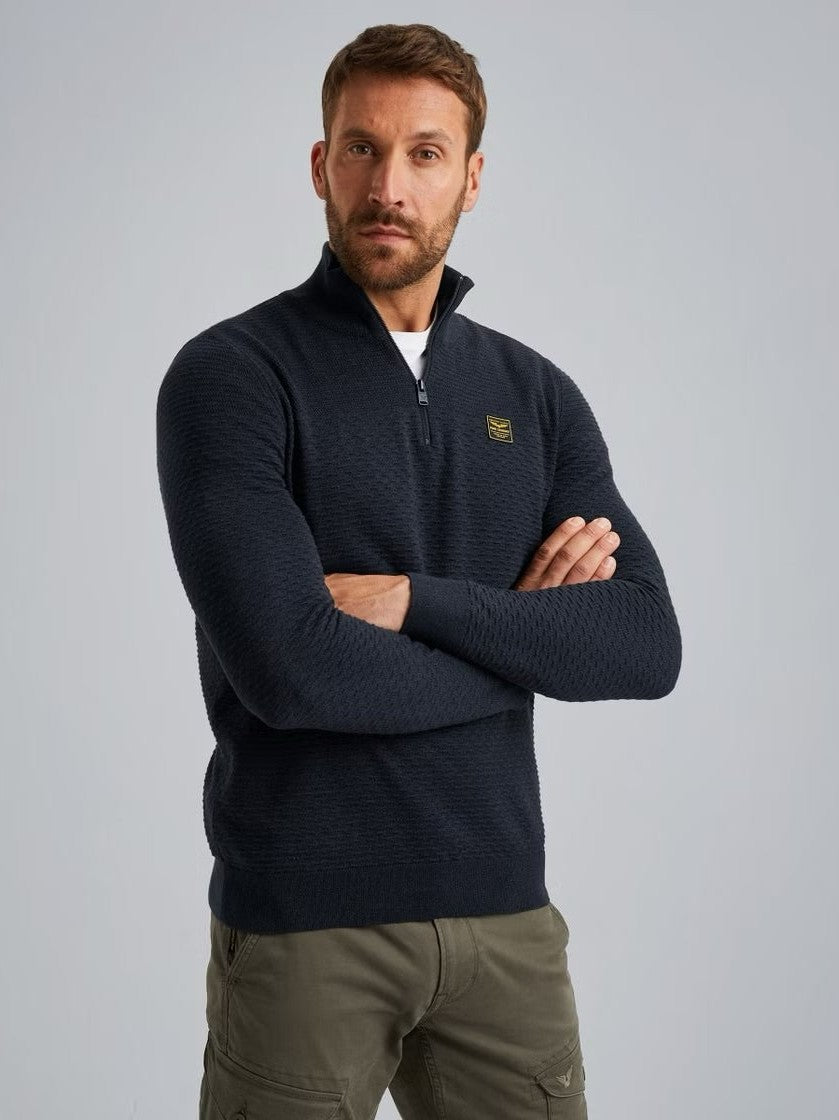 PKW2510301 - 5281 trui met halve rits - Castelijn mode