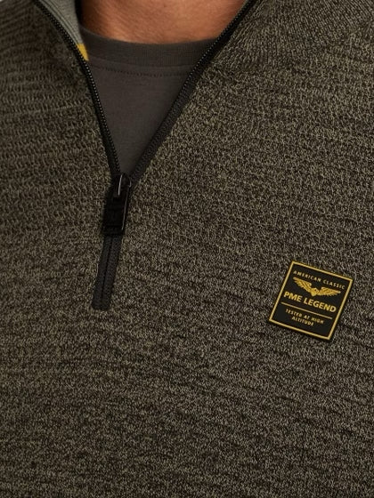 PKW2510301 - 6389 Trui met halve rits - Castelijn mode