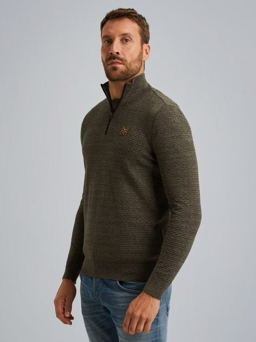 PKW2510301 - 6389 Trui met halve rits - Castelijn mode