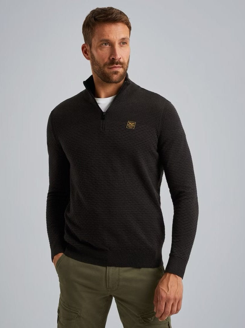 PKW2510301 - 999 trui met halve rits - Castelijn mode