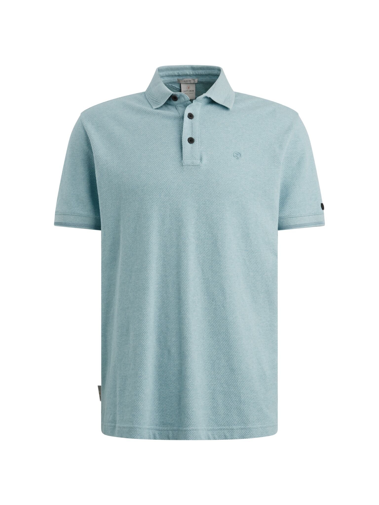 Polo Structuur Slim Fit Blauw - Castelijn mode