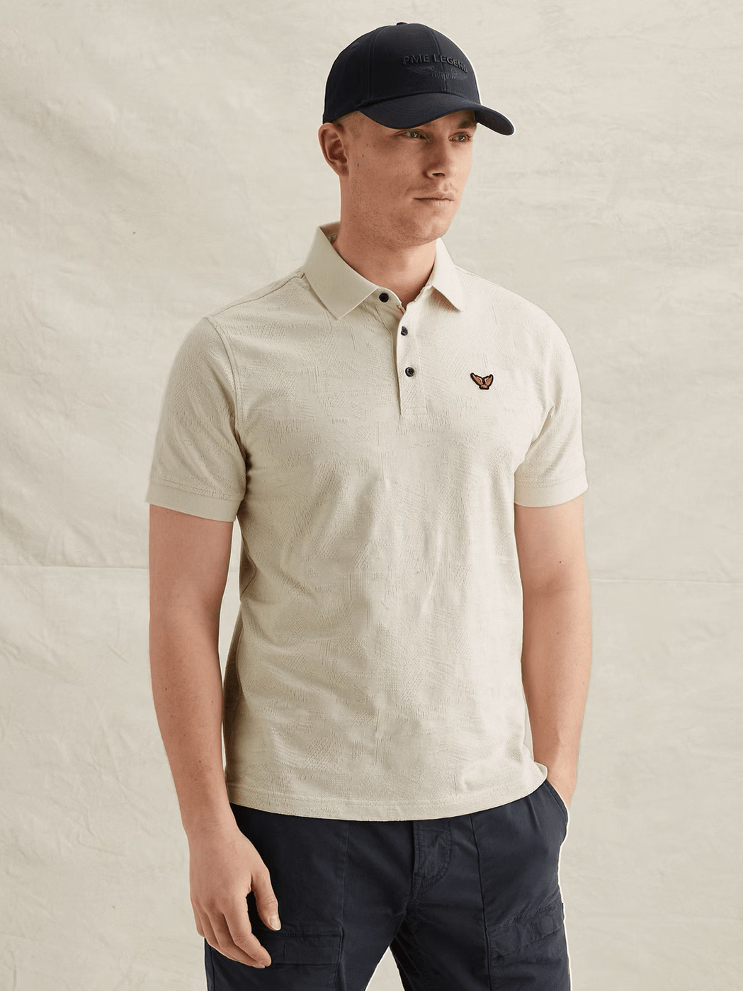 PPSS2603883 - 7013 Polo Allover patroon beige - Castelijn mode