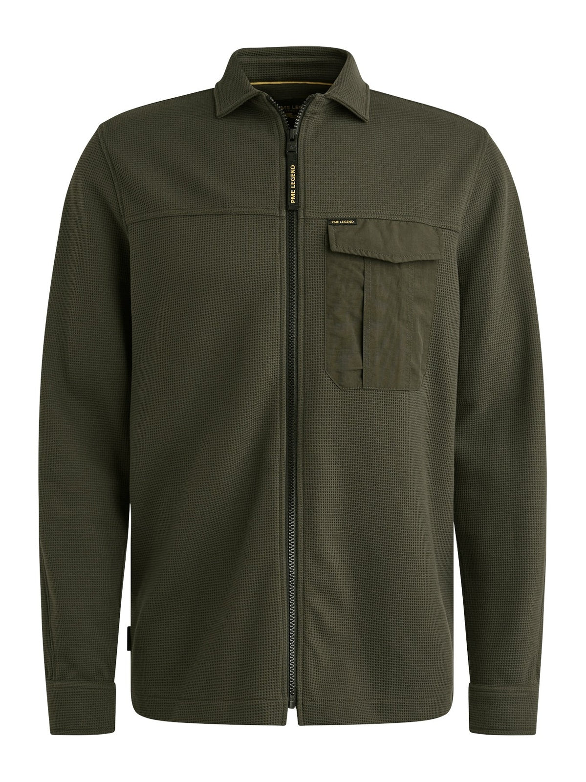 PSI2509248 - 8039 Shirt jacket met wafelstructuur - Castelijn mode