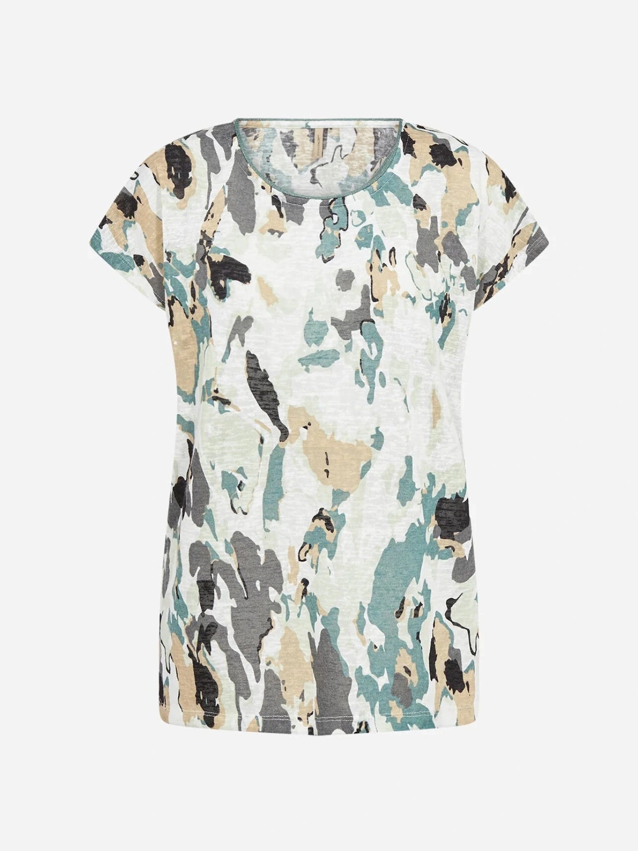 SC - Aretha 43 T-shirt groen met print - Castelijn mode