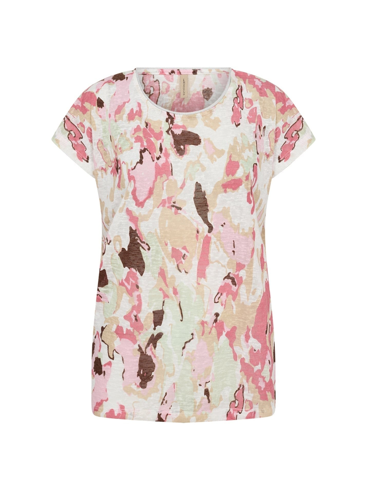 SC - Aretha 43 T-shirt roze met print - Castelijn mode