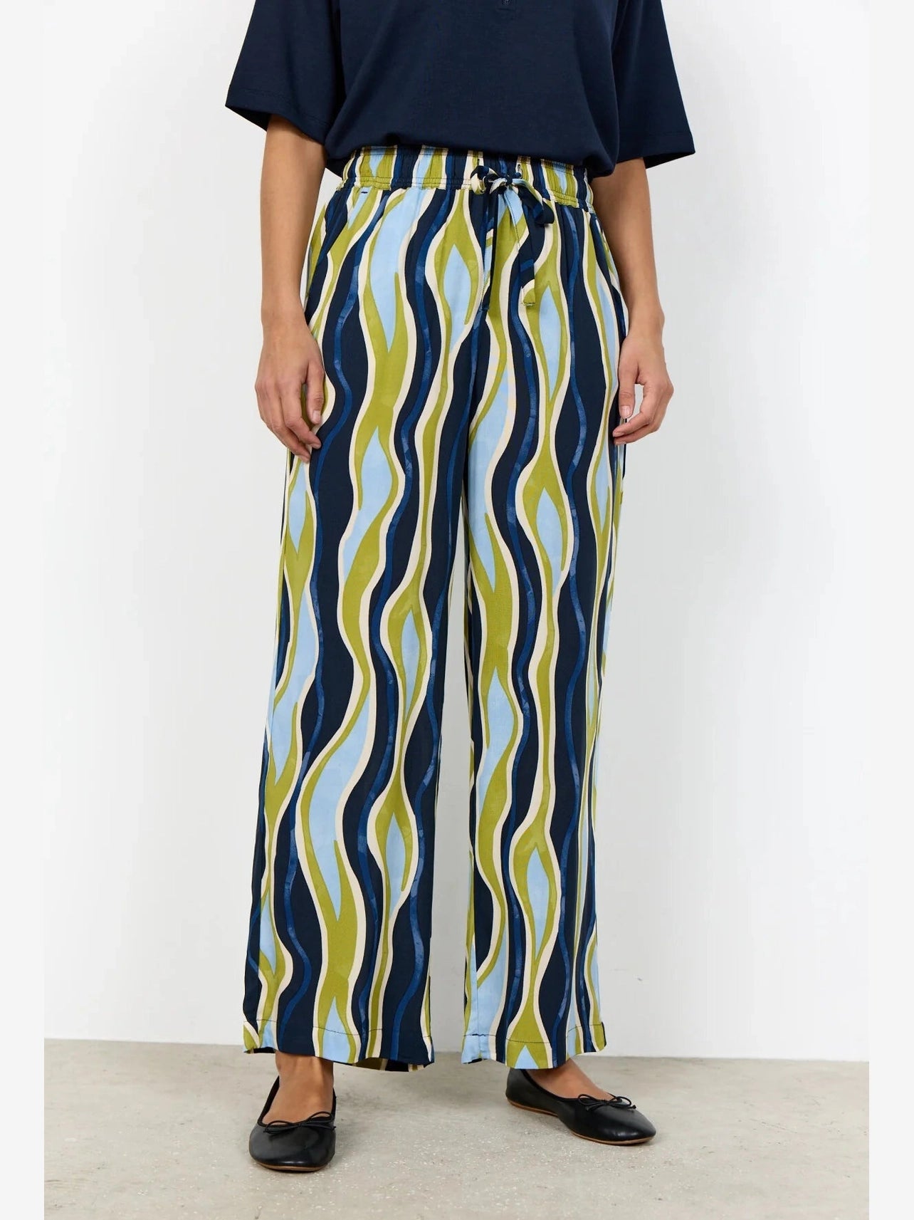 SC - CAMMI 3 - B Broek Wave Print - Castelijn mode