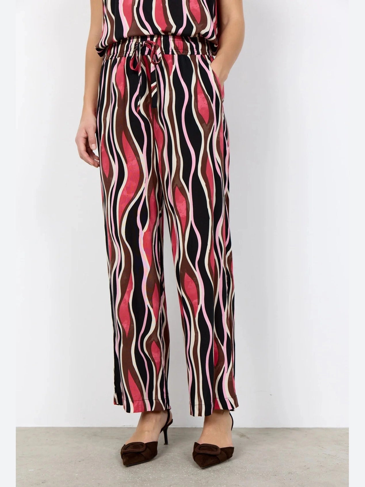 SC - CAMMI 3 - B Broek Wave print - Castelijn mode