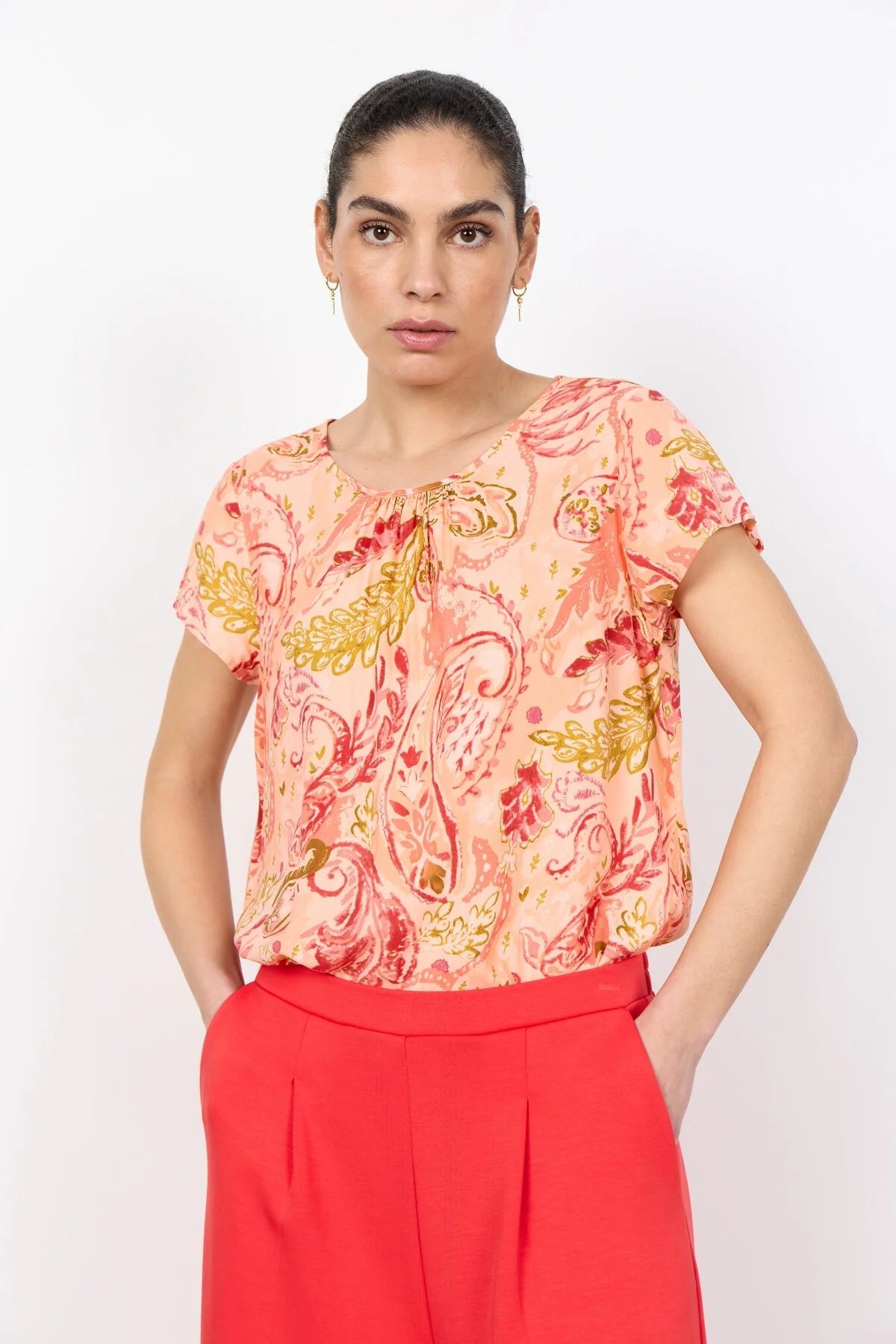 SC - FANETH 2 T-shirt koraal - Castelijn mode