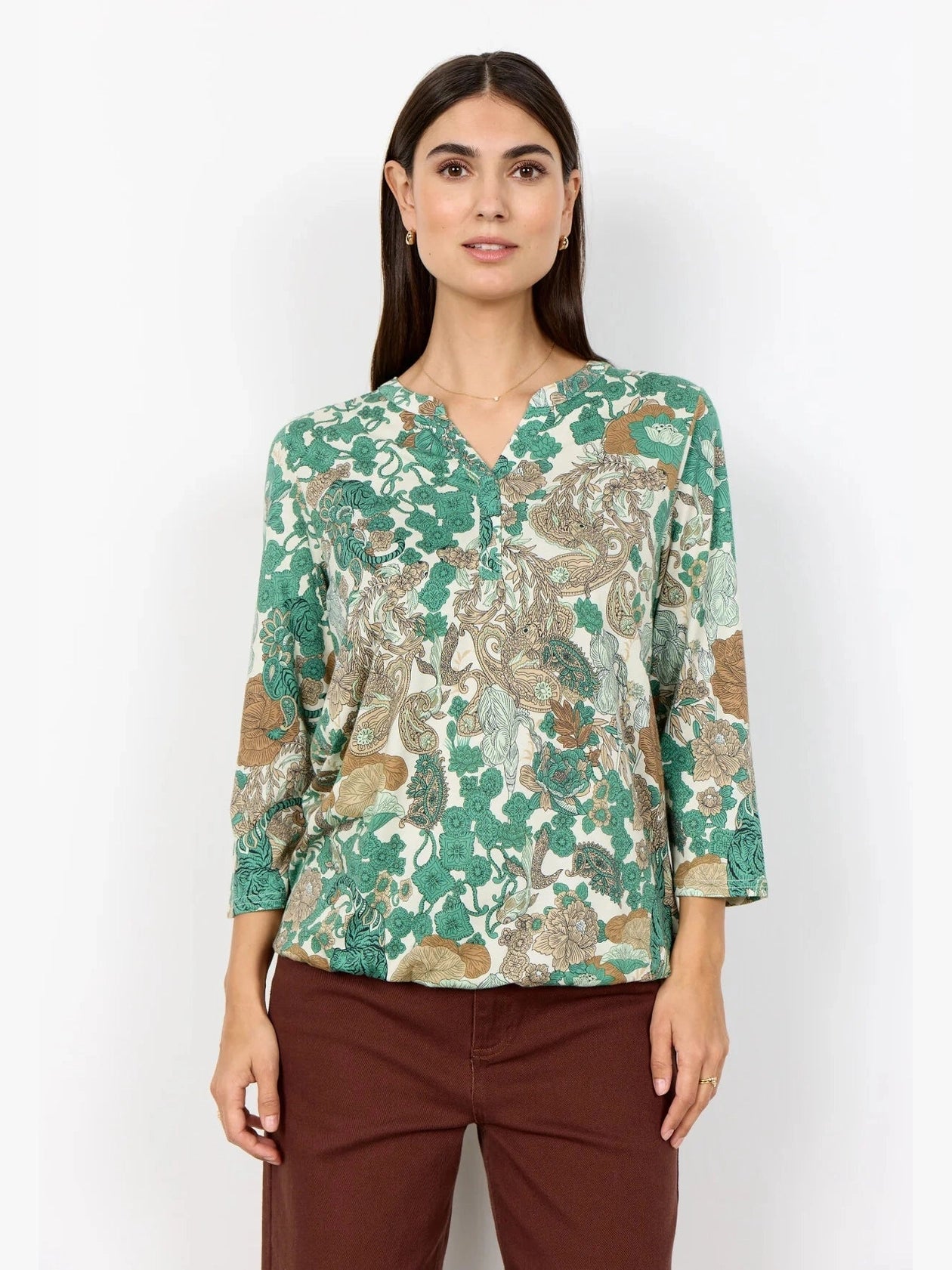 SC - FELICITY AOP 536 Blouse groen - Castelijn mode
