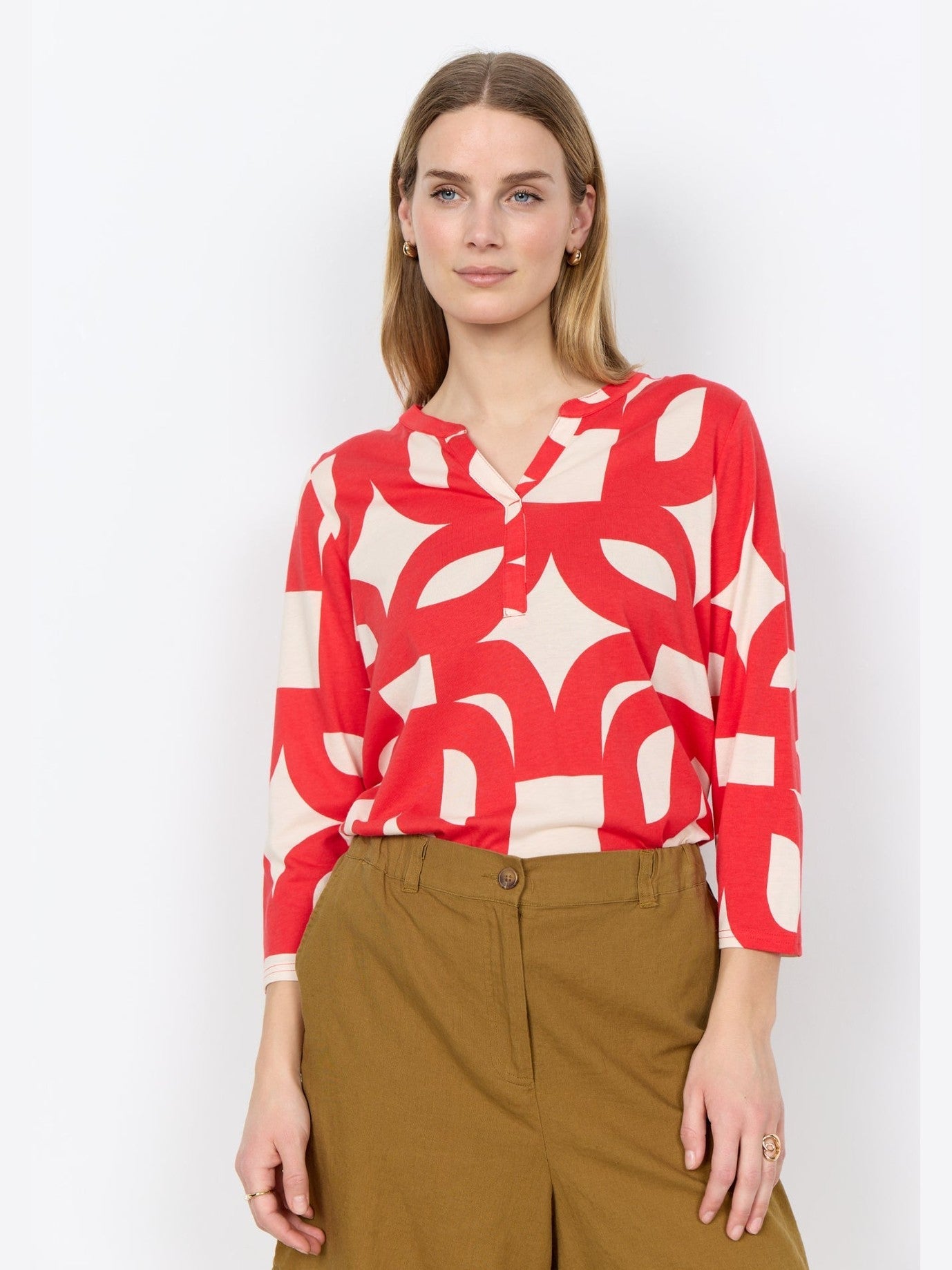 SC - FELICITY AOP 542 Blouse rood - Castelijn mode