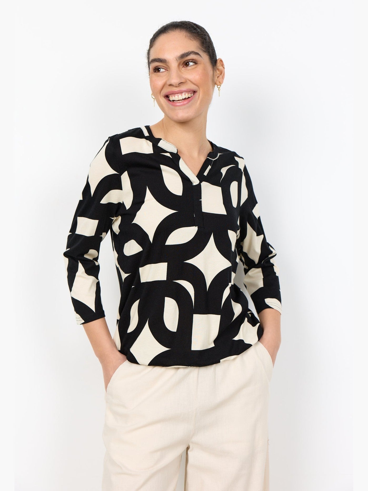 SC - FELICITY AOP 542 Blouse zwart - Castelijn mode