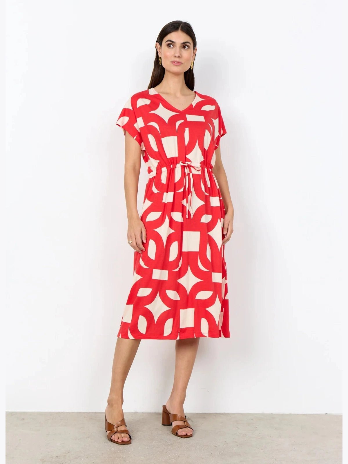 SC - FELICITY AOP 543 Jurk rood - Castelijn mode