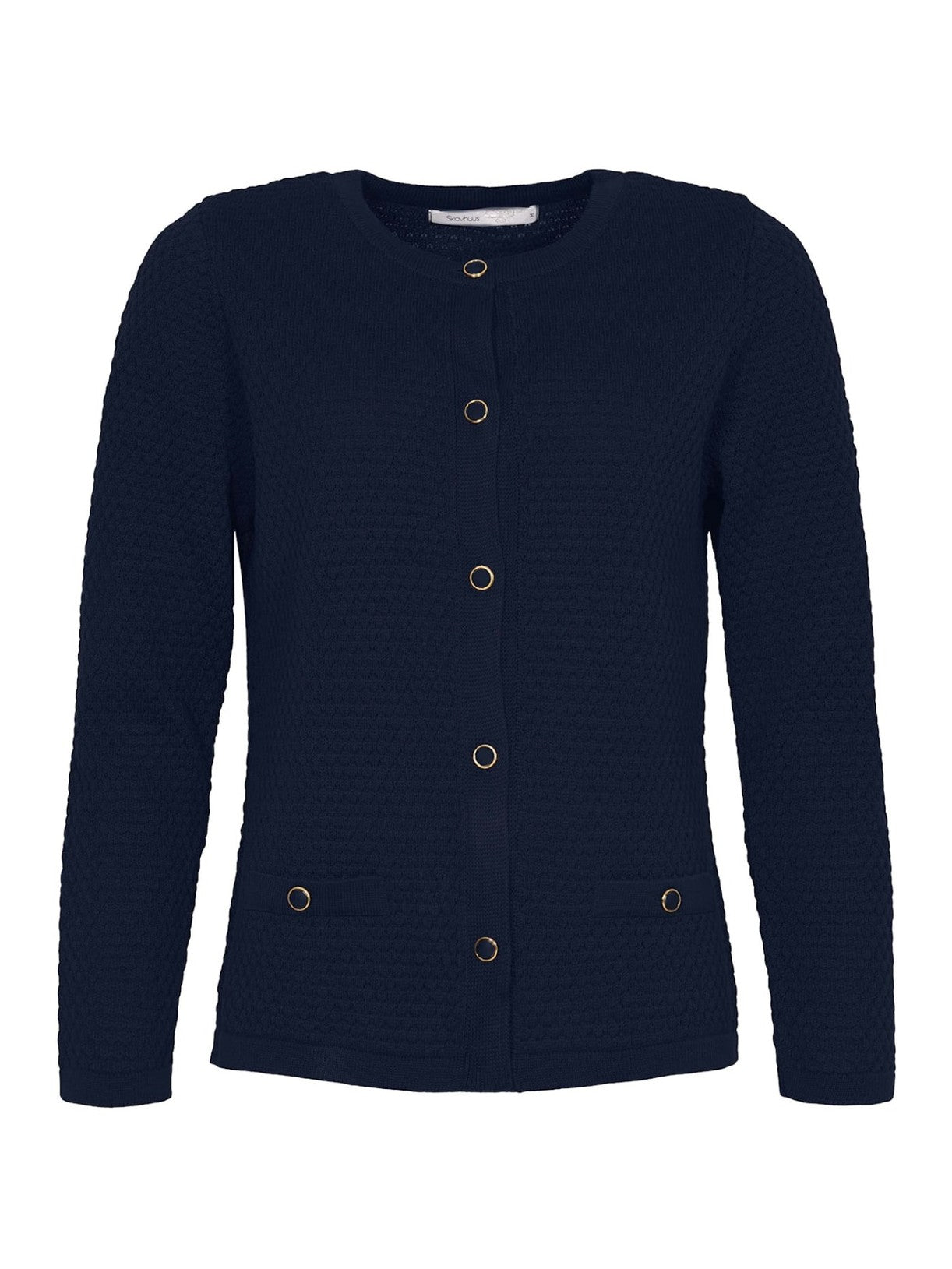 Skovhuus 2880 2080 structured cardigan donker blauw - Castelijn mode