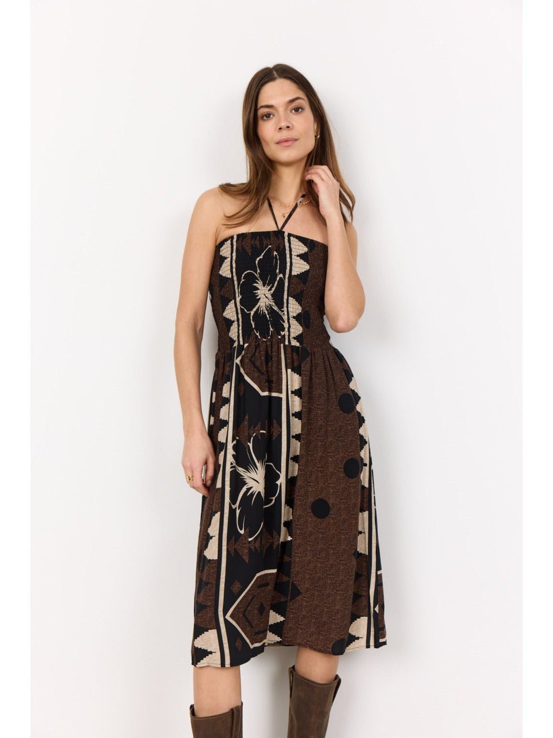 Soyaconcept SC - ROSALIE 2 Jurk Hot Fudge Combi - Castelijn mode