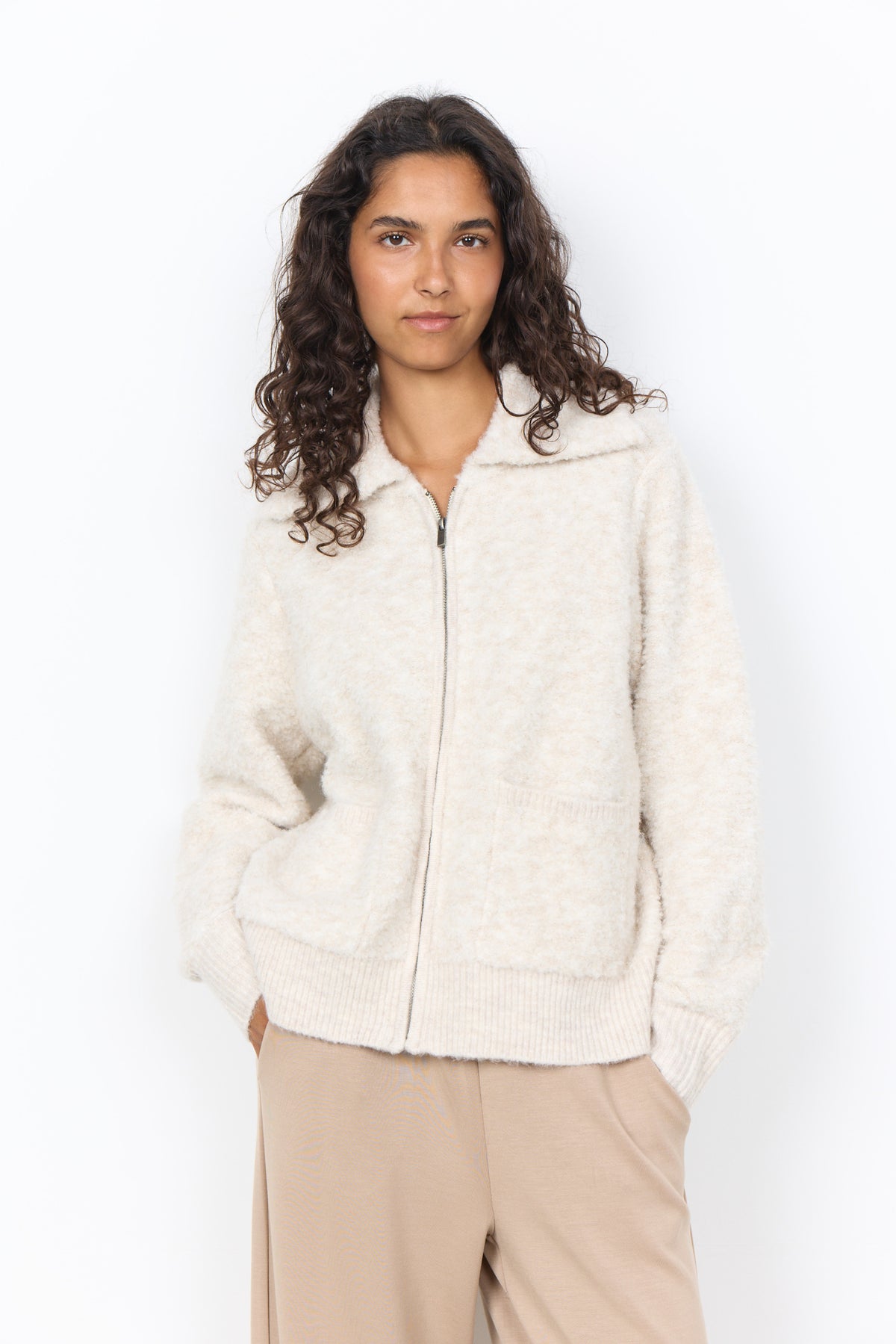 Venche Vest Rits Zand