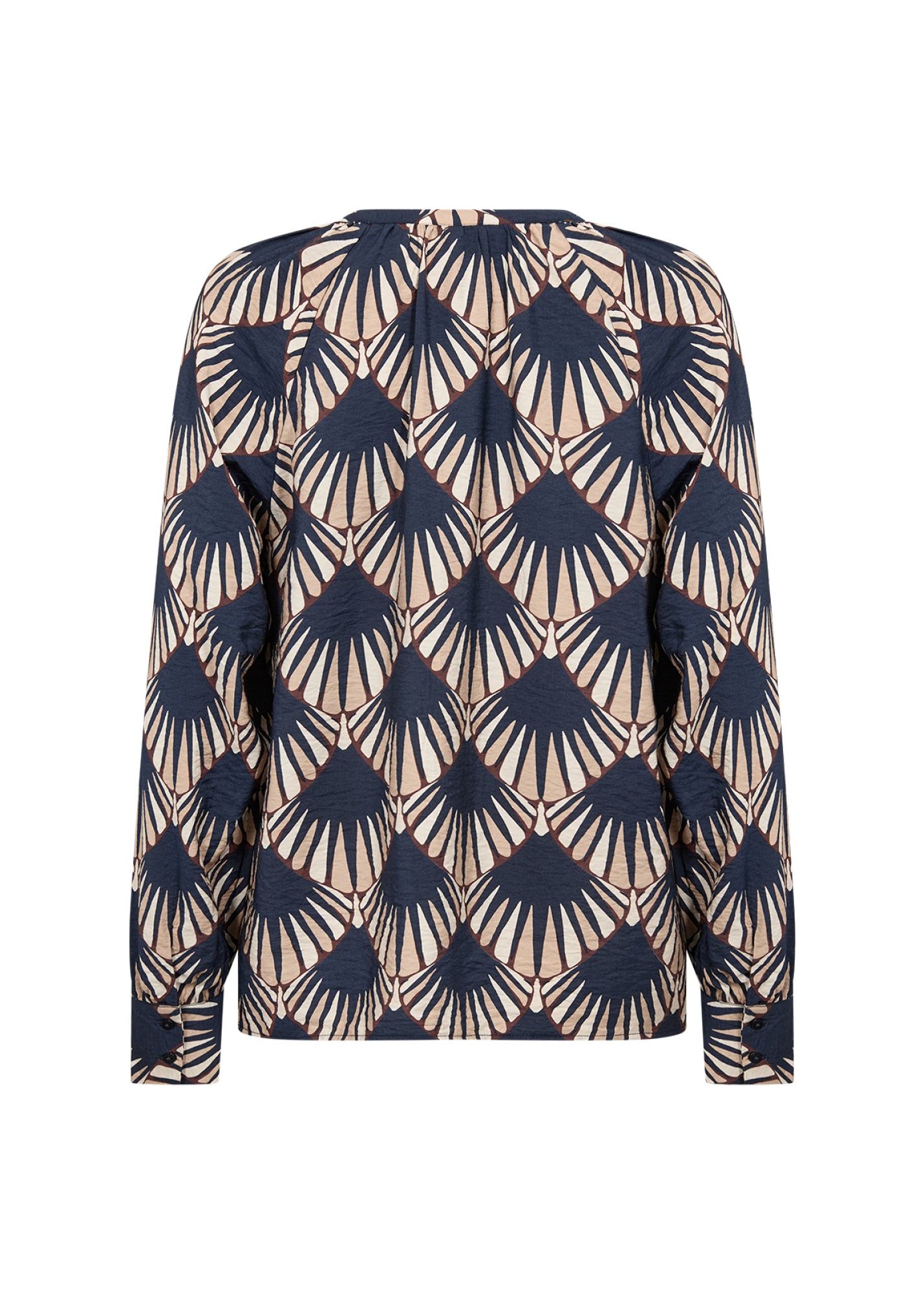 Halin Blouse Ronde Hals Donkerblauw