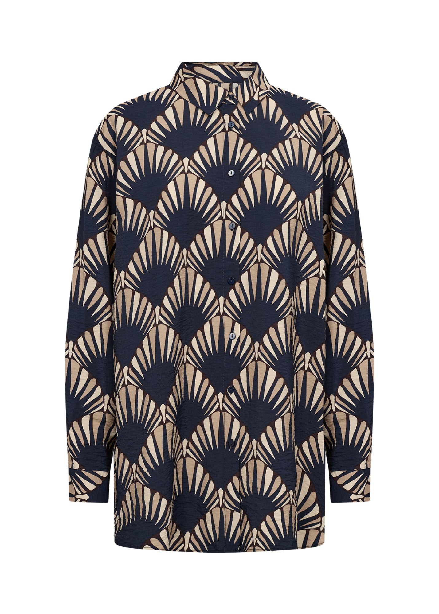 Halin Blouse Doorknoop Donkerblauw