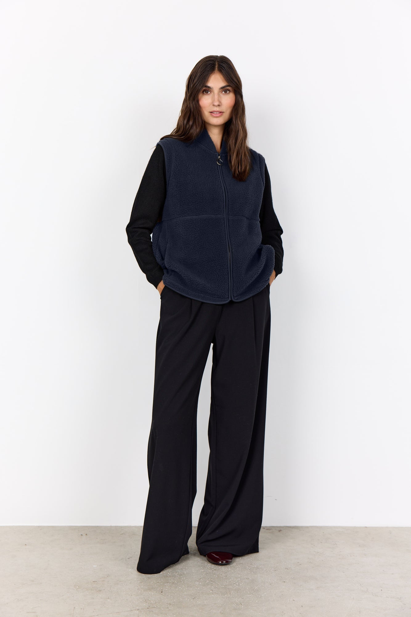 Onyx Teddy Gilet Donkerblauw