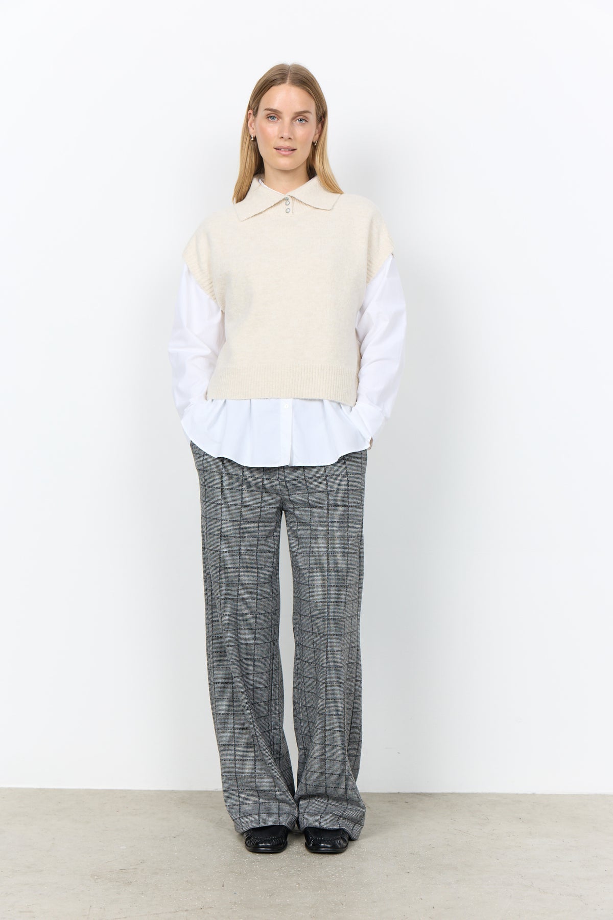 Joya Spencer Polokraag Ecru