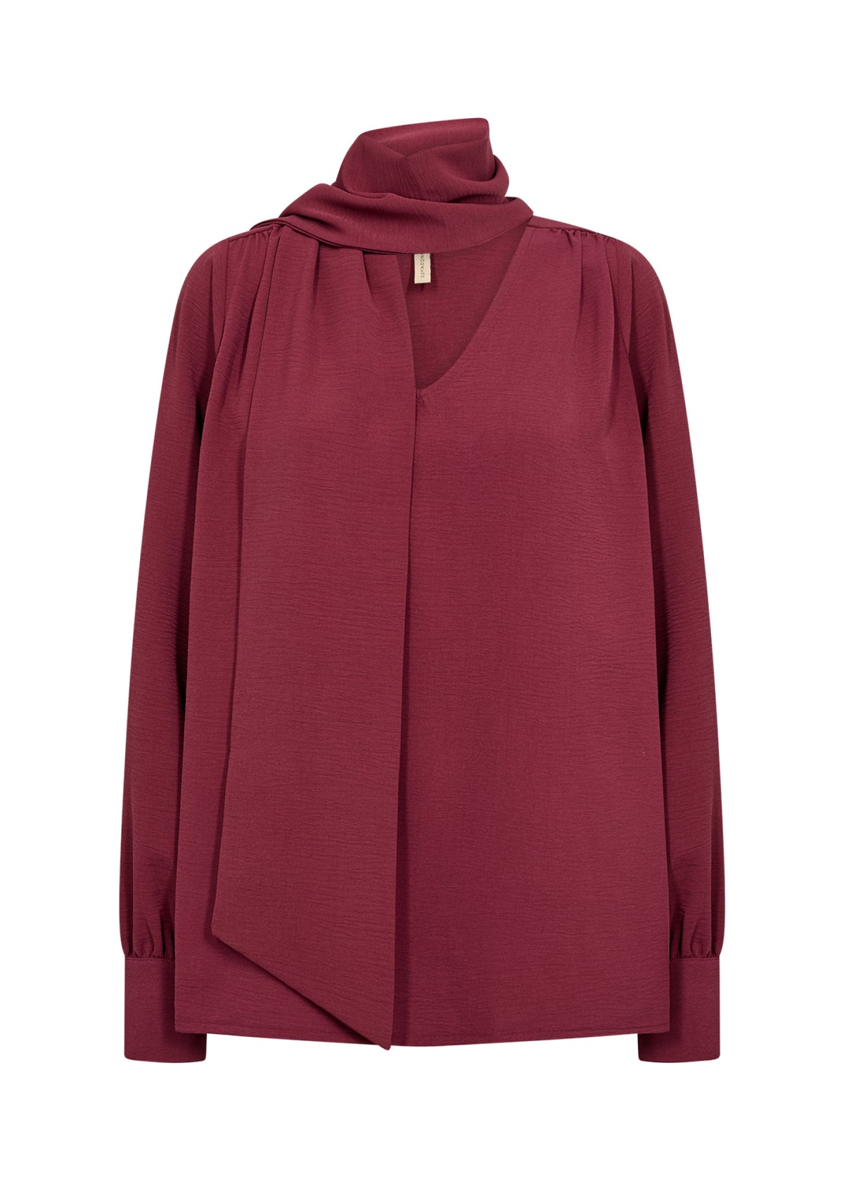 Cath Blouse Sjaalkraag Bordeaux