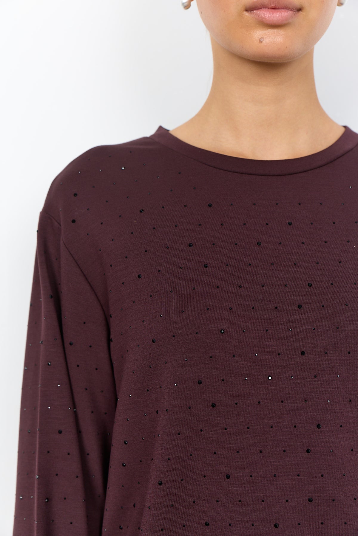 Banu Sweater Steentjes Donkerbruin