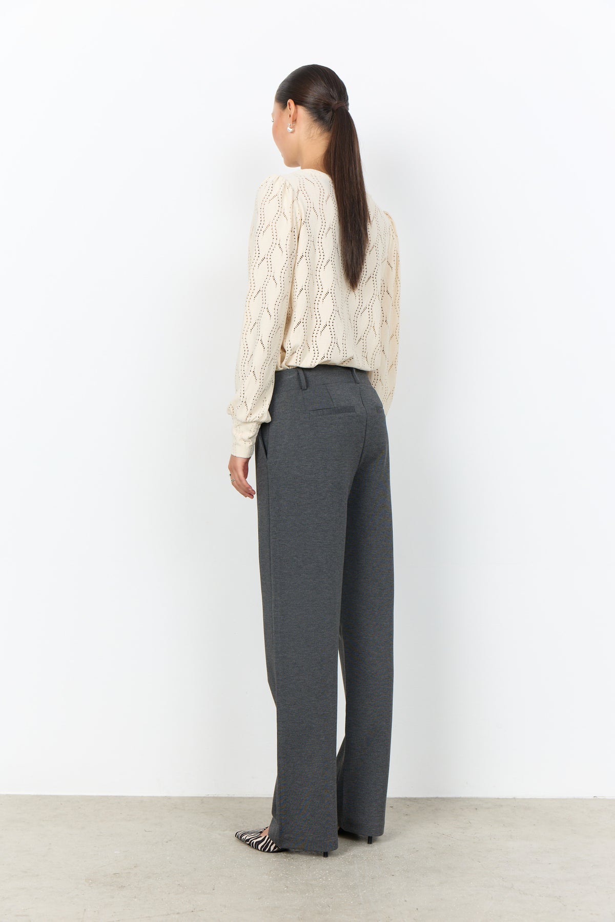 Nanni Pantalon Antraciet Gemêleerd