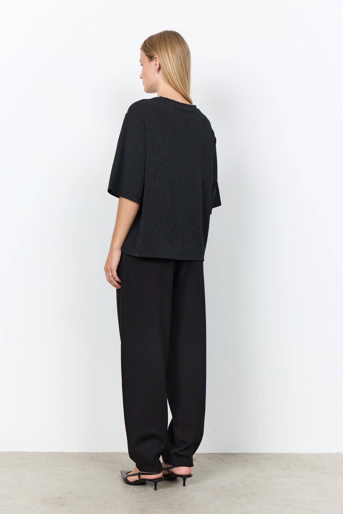 Andine T-shirt Glitter Zwart