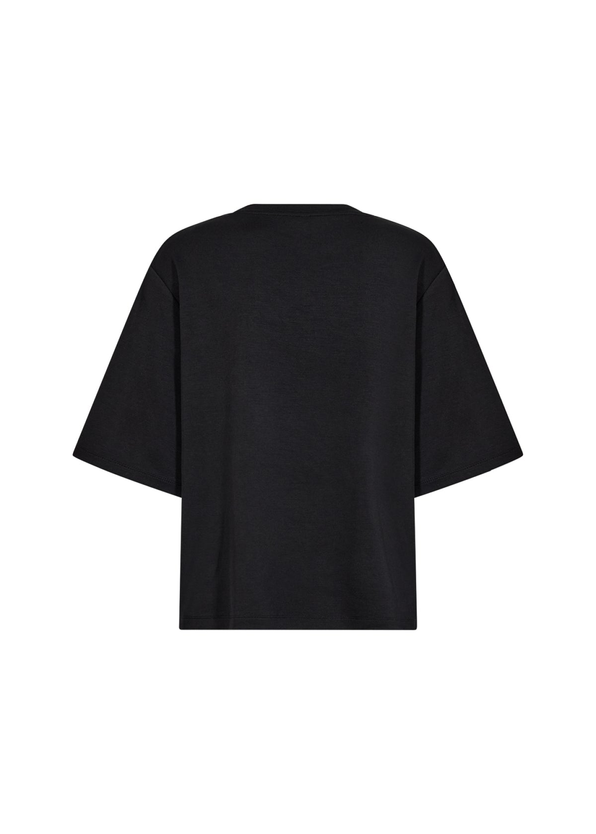 Banu T-shirt Bloemenkant Zwart