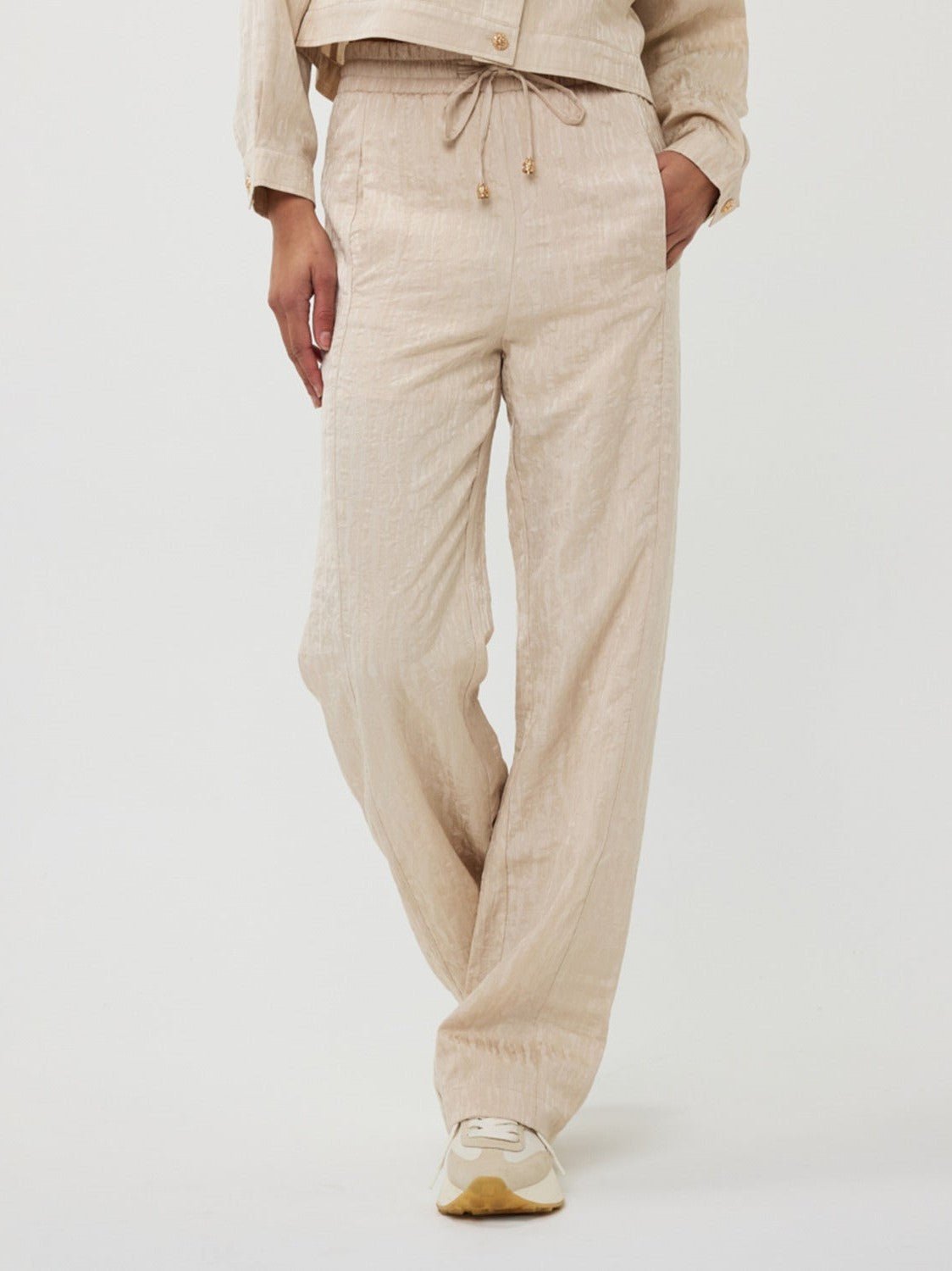 SP25.14030 Trousers wide jacquard - Castelijn mode