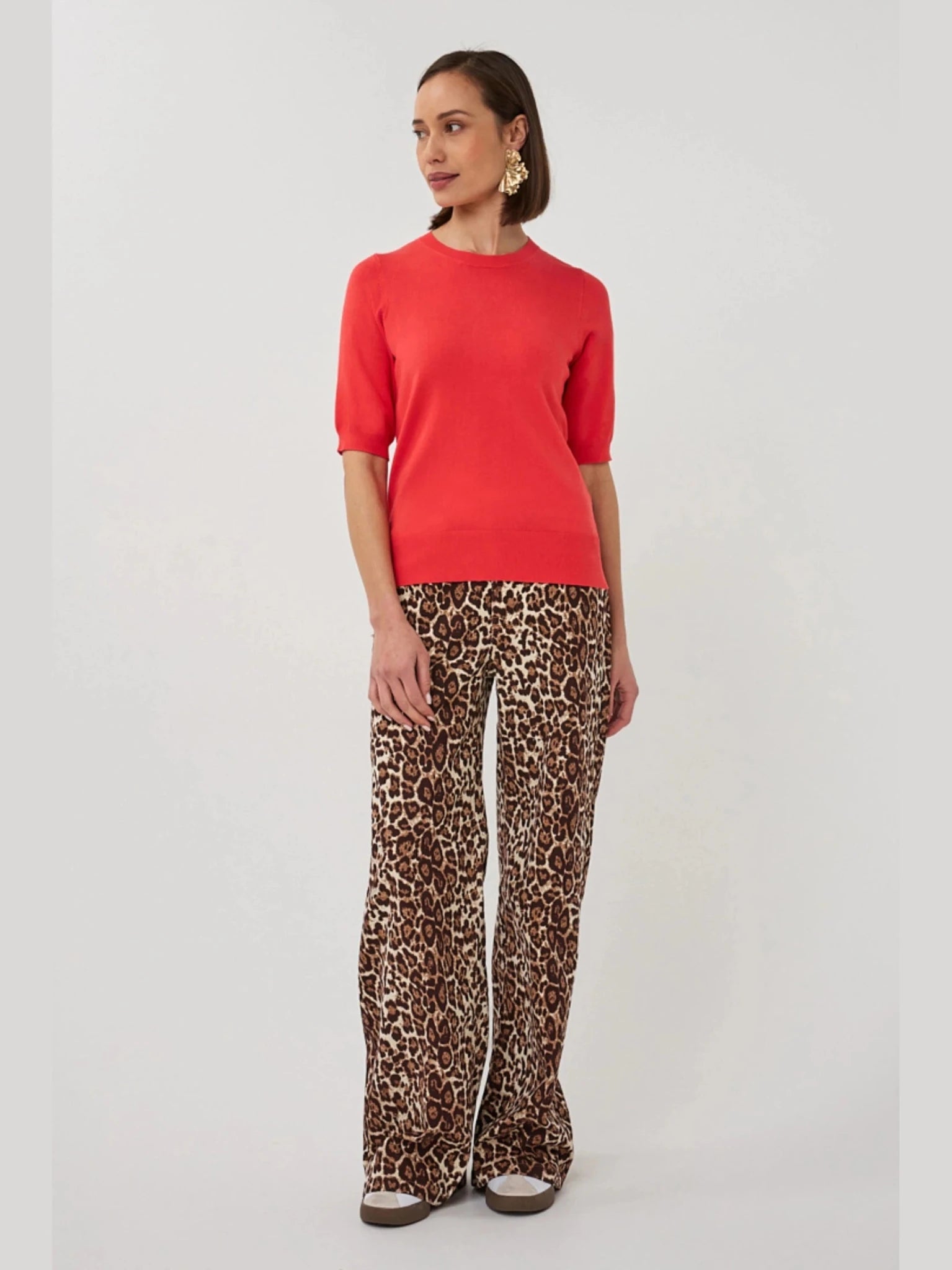 SP26.12001 jeans luipaard print - Castelijn mode
