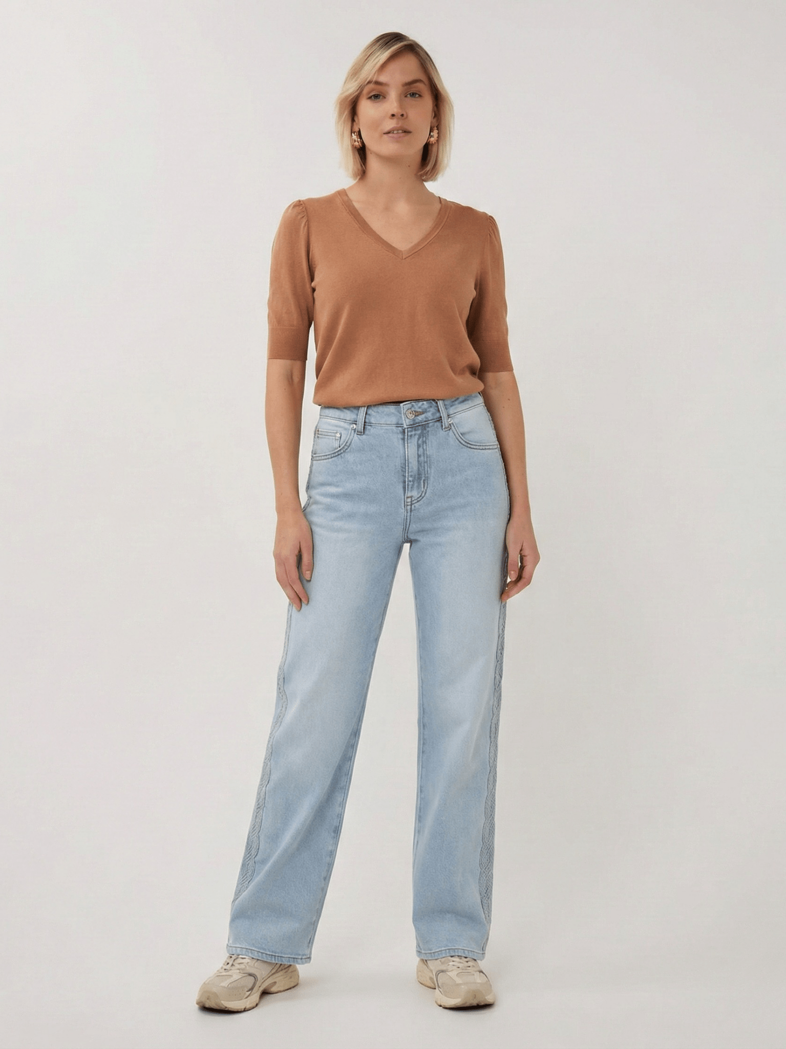 SP26.12009 Jeans met borduursel - Castelijn mode