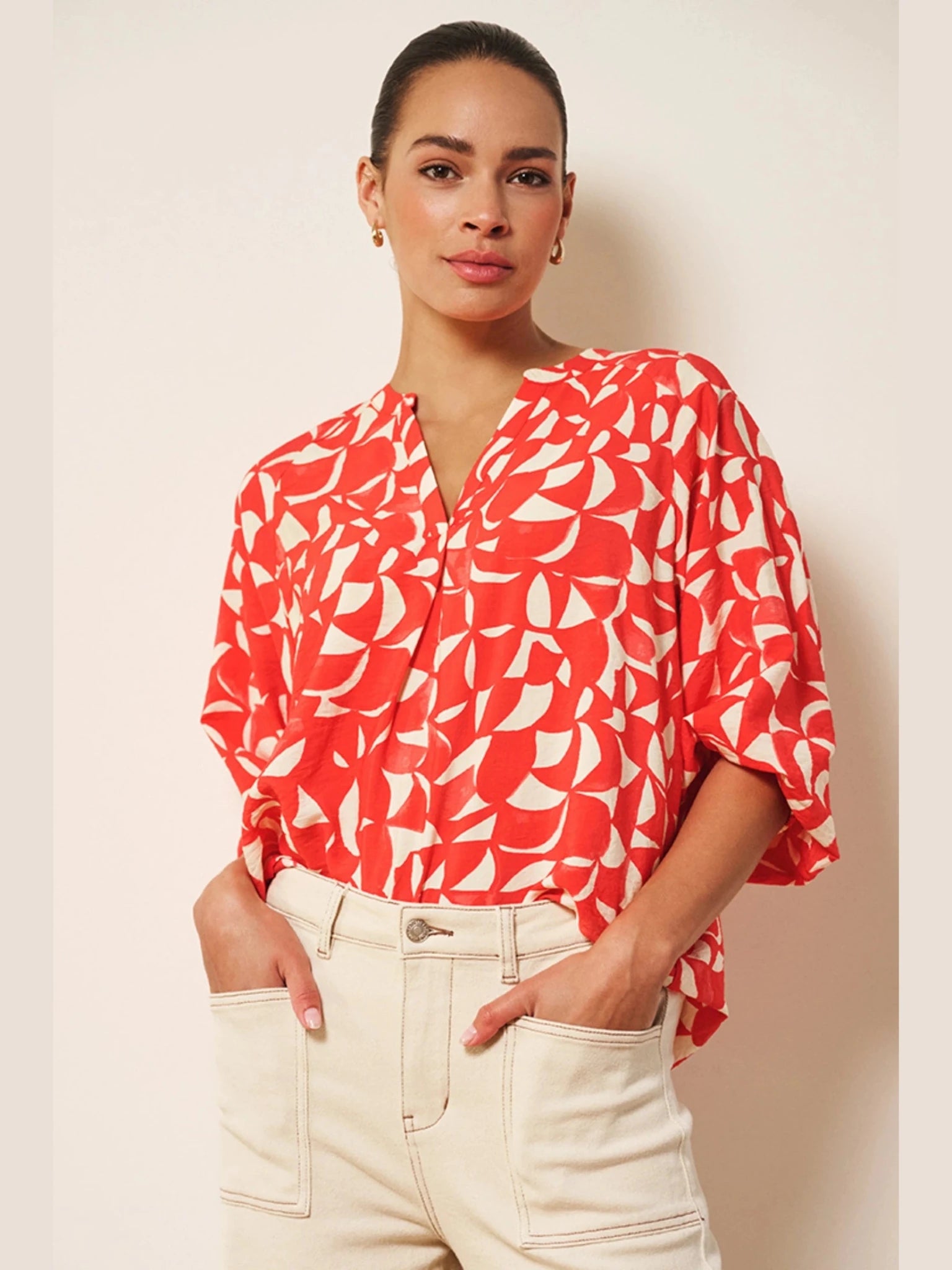 SP26.14003 Blouse met print - Castelijn mode