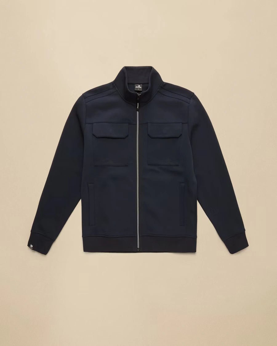 Sweat Jacket Rits Borstzakken Donkerblauw - Castelijn mode