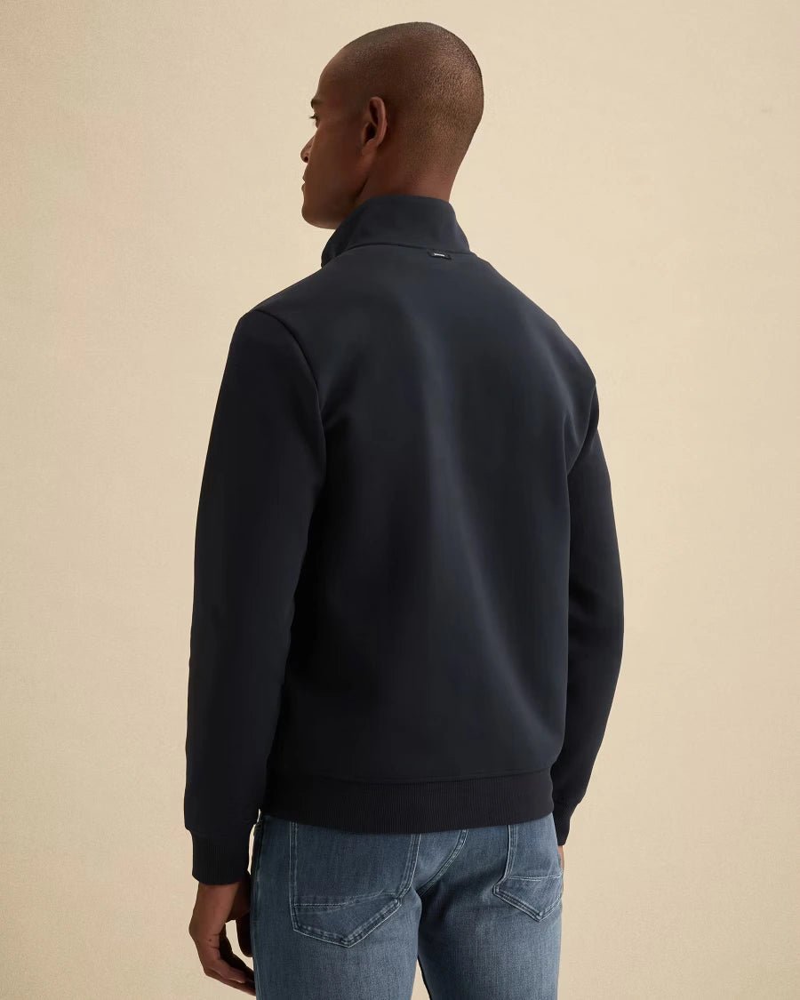 Sweat Jacket Rits Borstzakken Donkerblauw - Castelijn mode