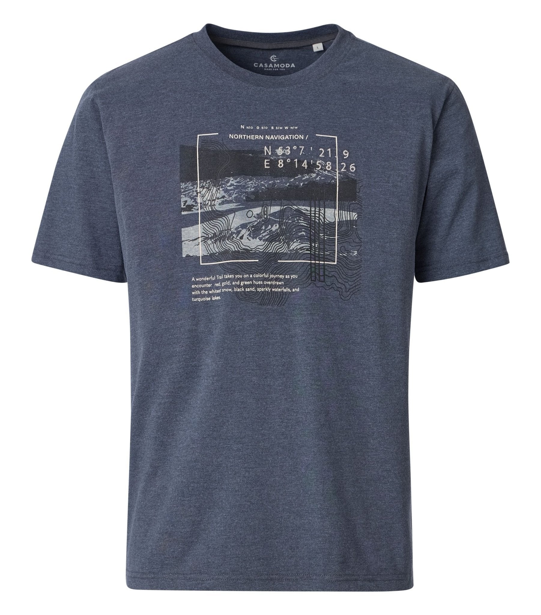 T-shirt Grijs/Blauw - Castelijn mode