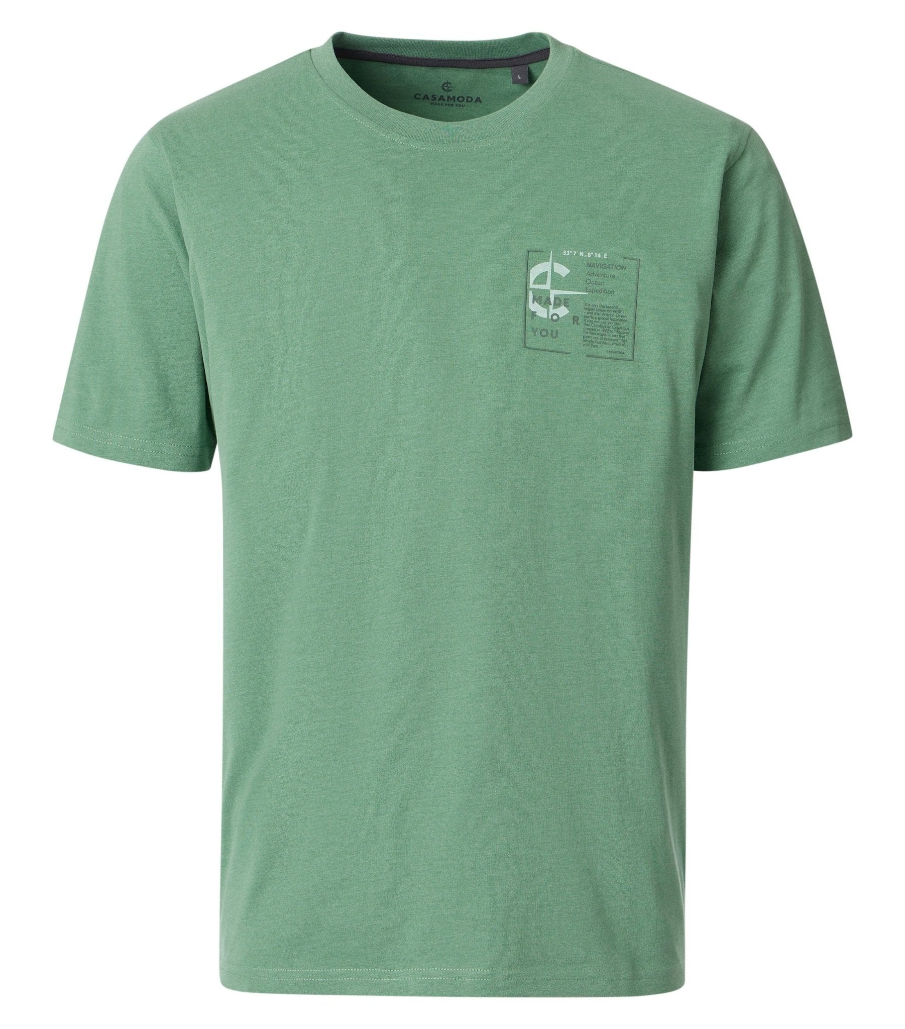 T-shirt Korte Mouw Turquoise - Castelijn mode