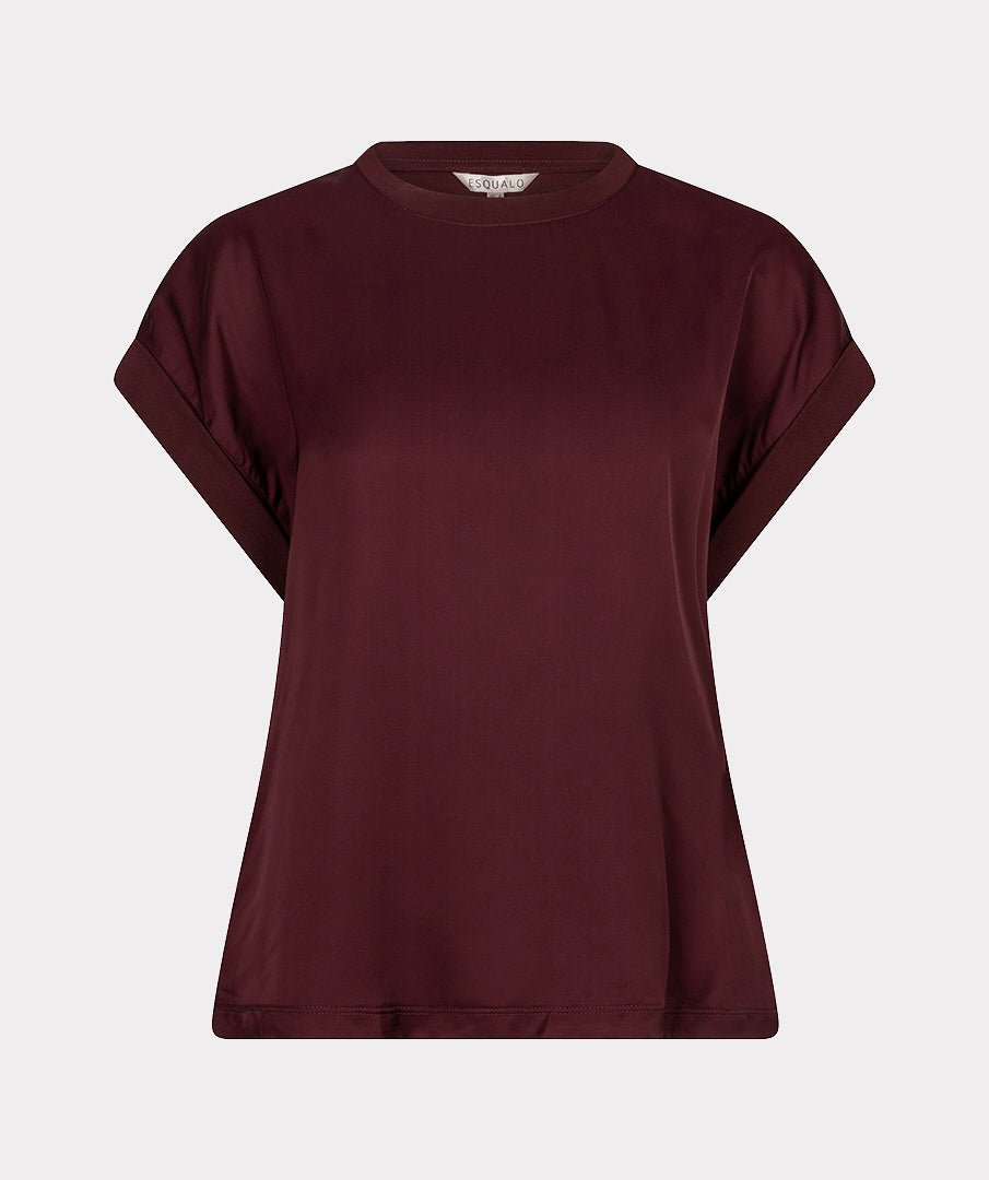 T-shirt Satijn Bordeaux - Castelijn mode